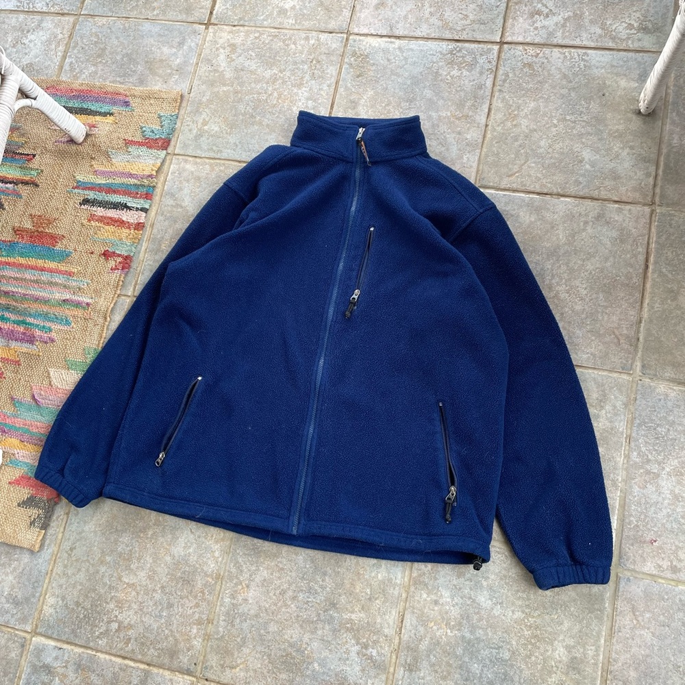 L.L. Bean  Fleece Jacket Men's Size 2XL Tall Blue Full Zip